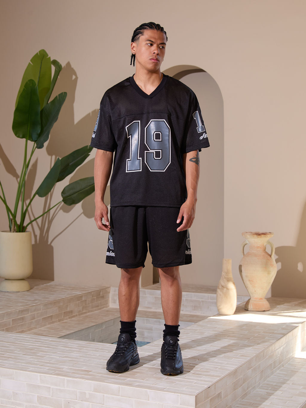 Macizo Mesh Jersey T-Shirt Zwart