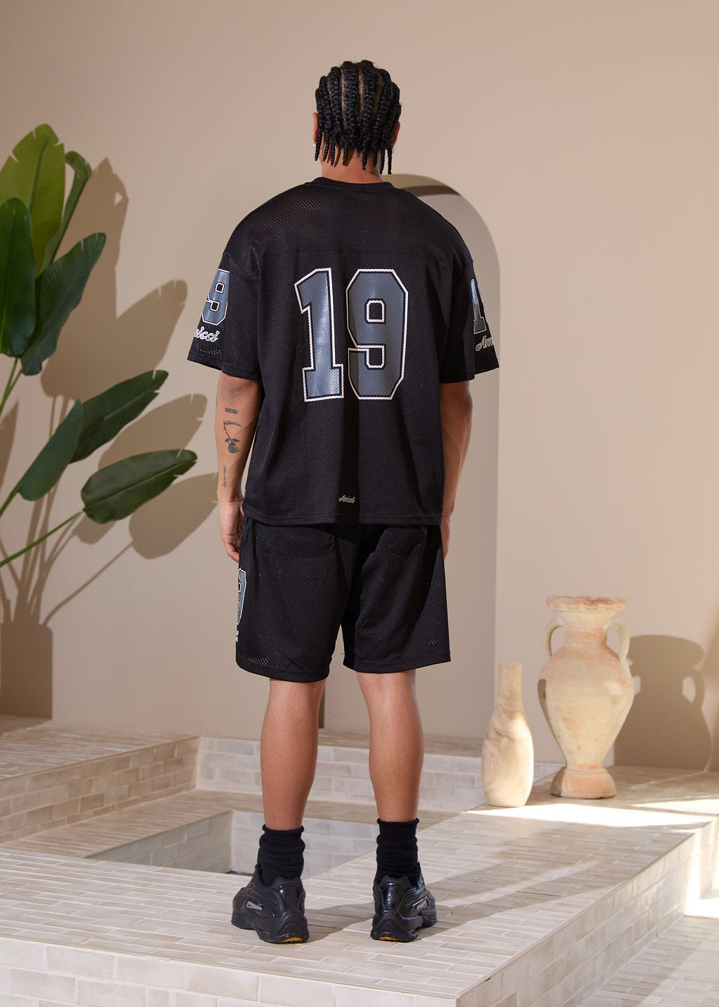 Macizo Mesh Jersey T-Shirt Zwart