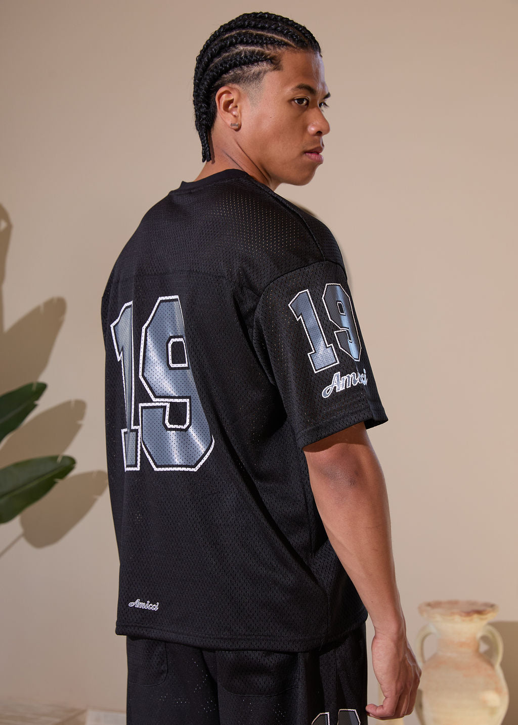 Macizo Mesh Jersey T-Shirt Zwart