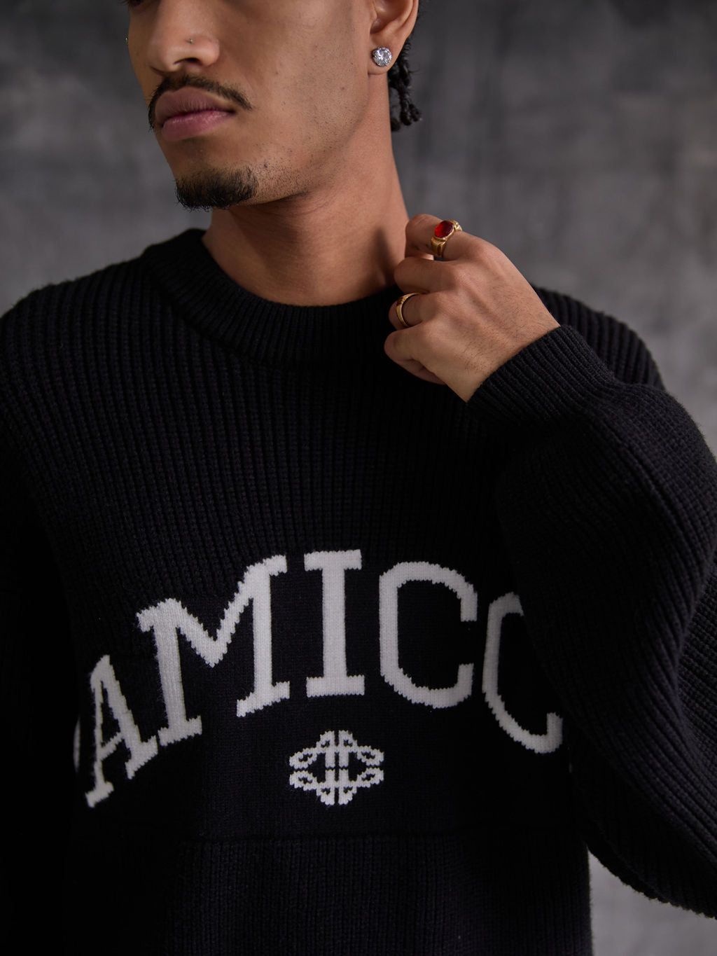 Veletre Ribbed Knitwear Black