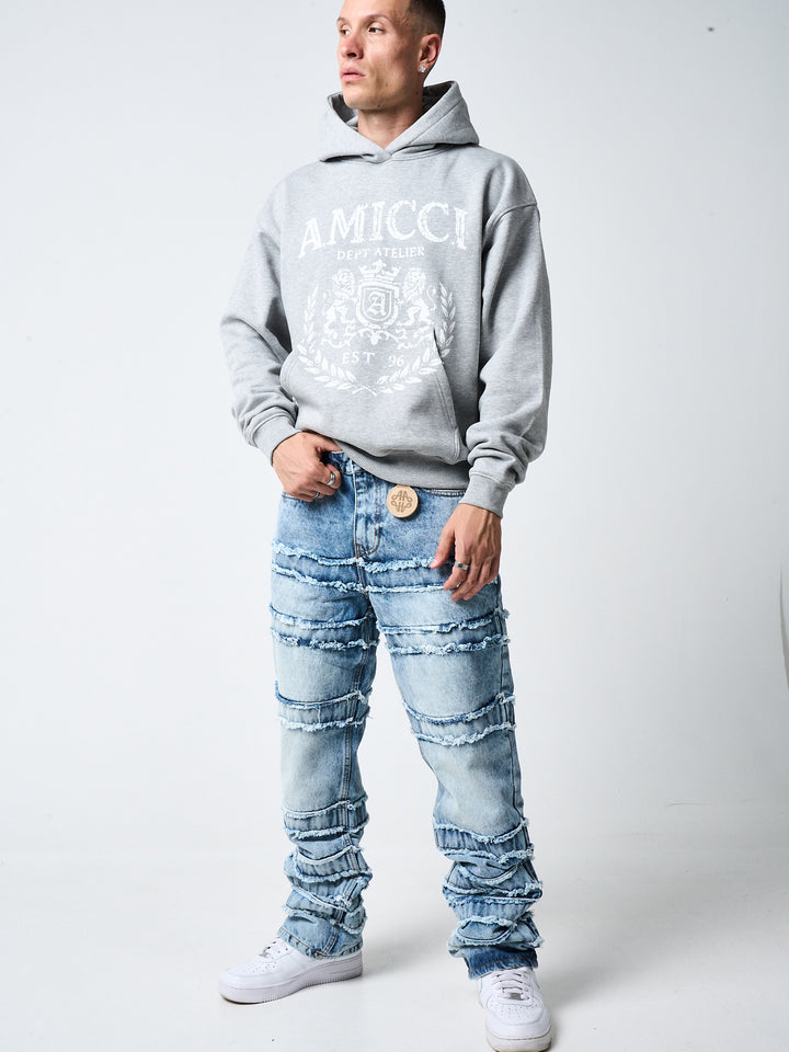 Caspian Stacked Jean Blue