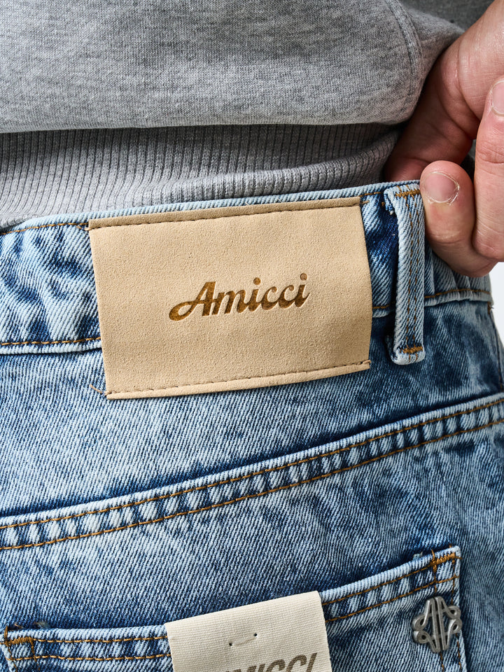 Caspian Stacked Jean Blue