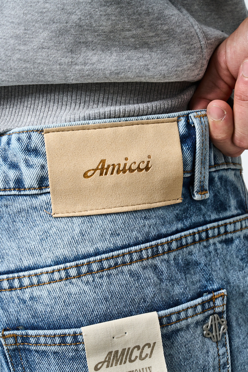 Caspian Stacked Jean Blue
