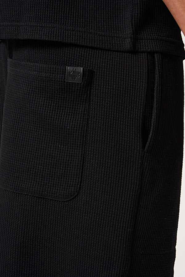 Tempest Waffle Knit Shorts Black