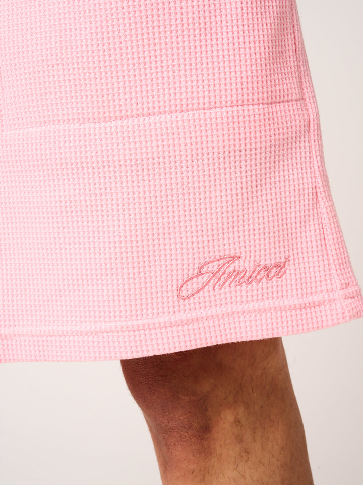 Tempest Waffle Knit Shorts Pink