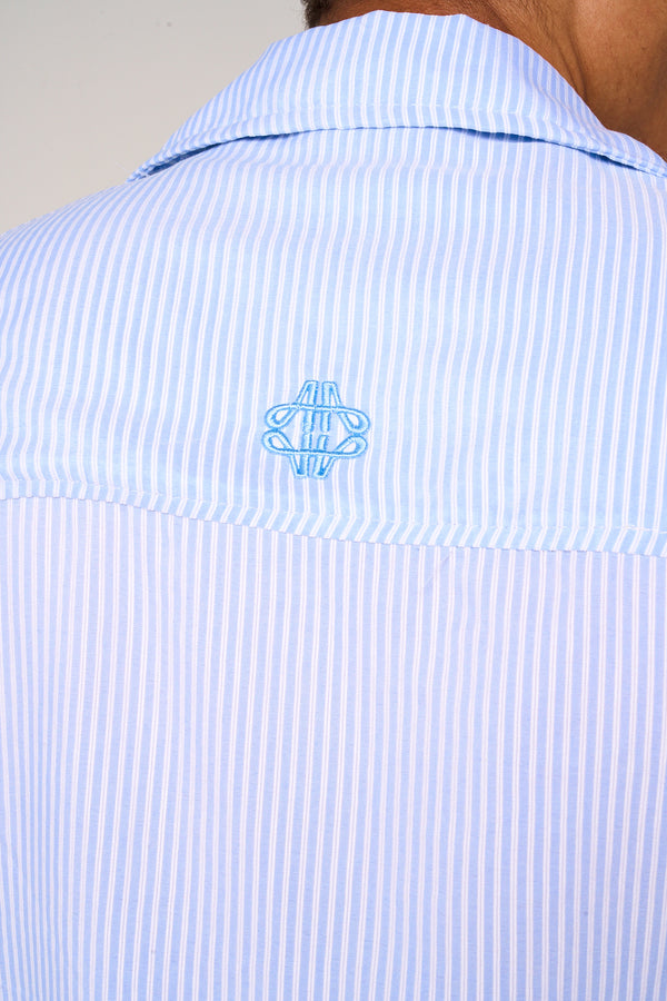 Taignes Blue Striped Cotton Shirt