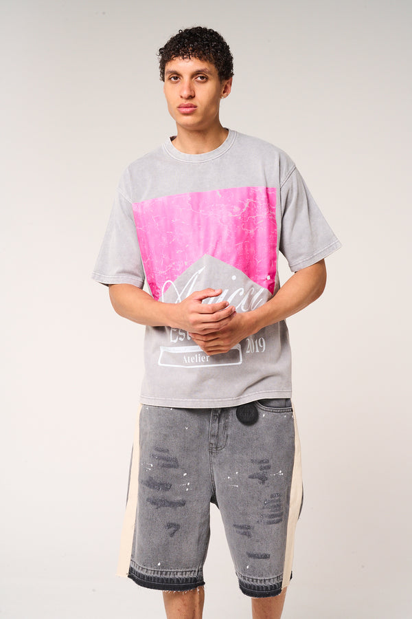 Rimini Graphic T Shirt Grey