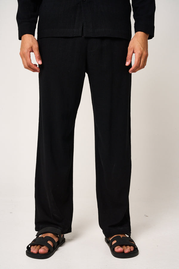 Vesper Linen Pants Black