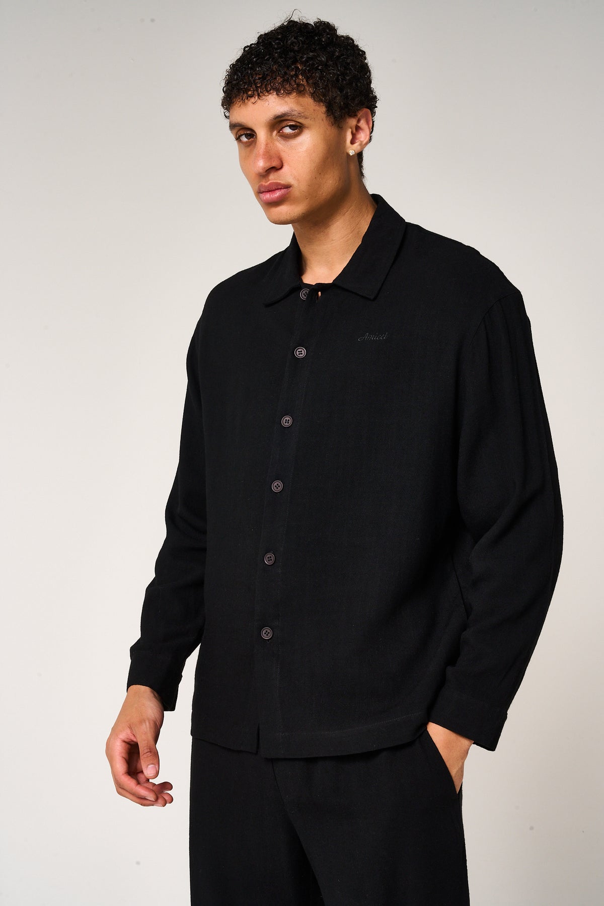 Vesper Linen Shirt Black