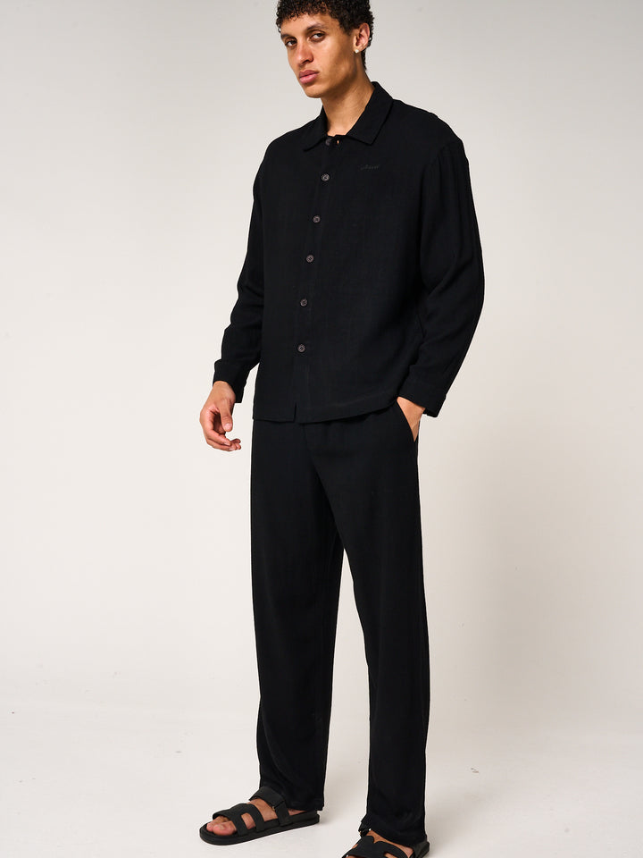 Vesper Linen Shirt Black
