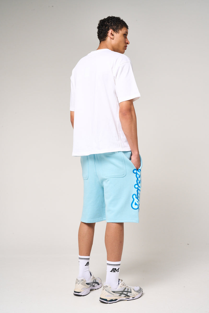 Rachid Puff Print Shorts Blue