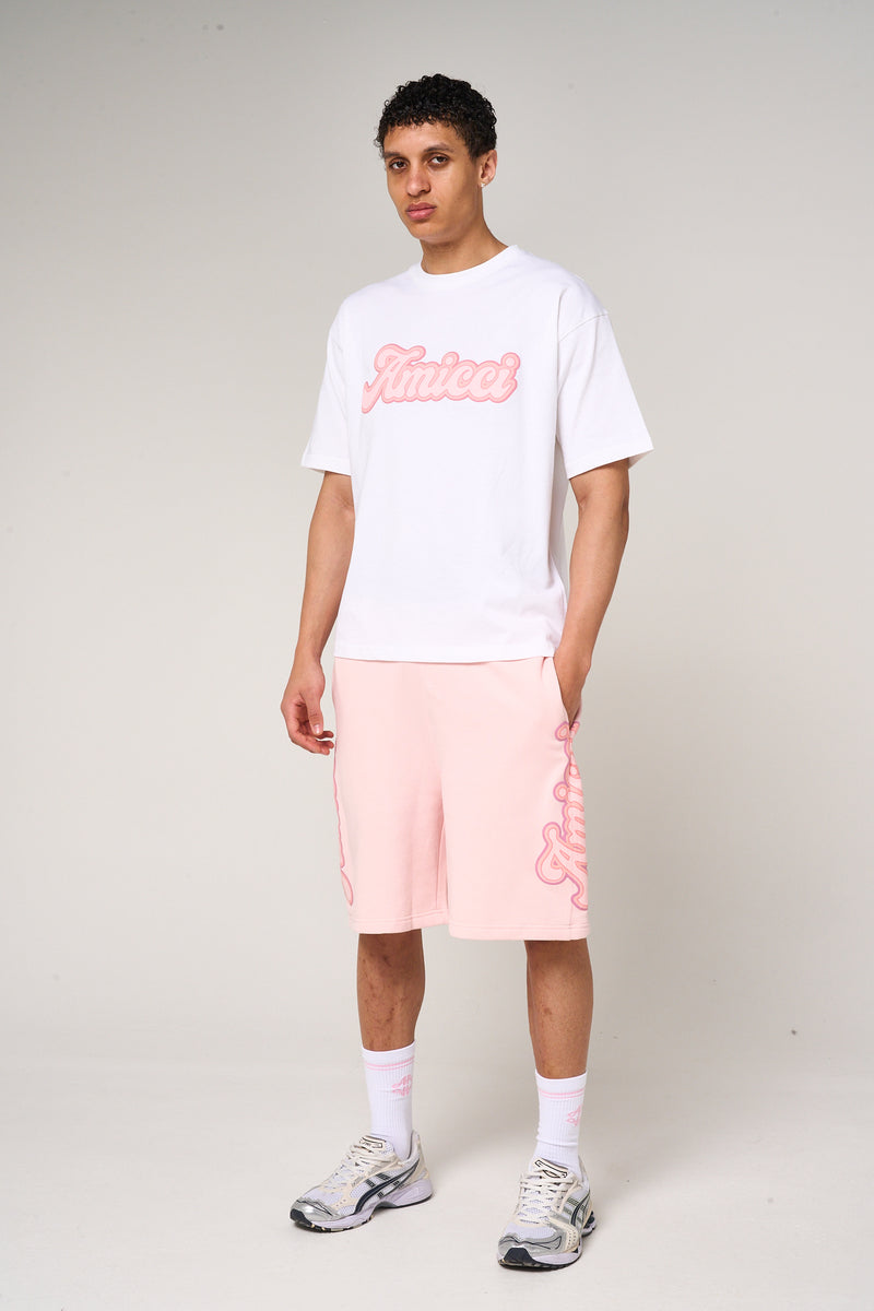 Rachid Puff Print Shorts Pink
