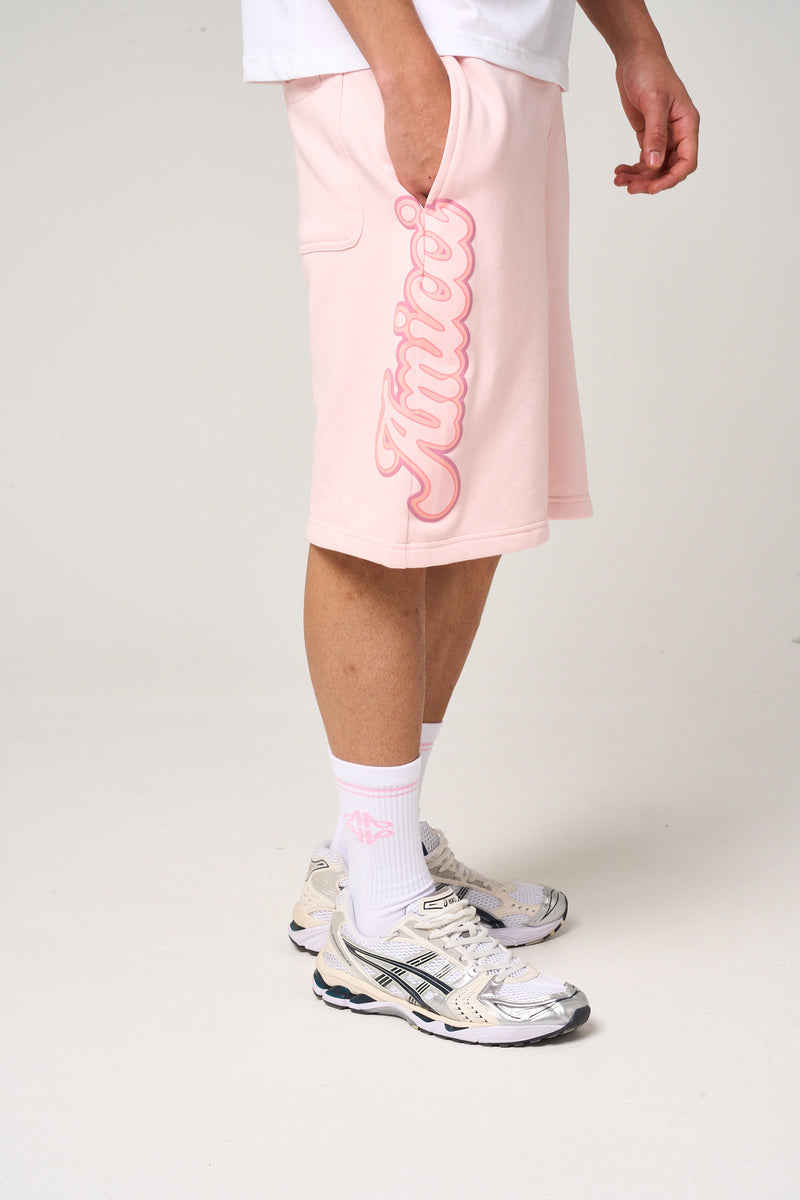 Rachid Puff Print Shorts Pink