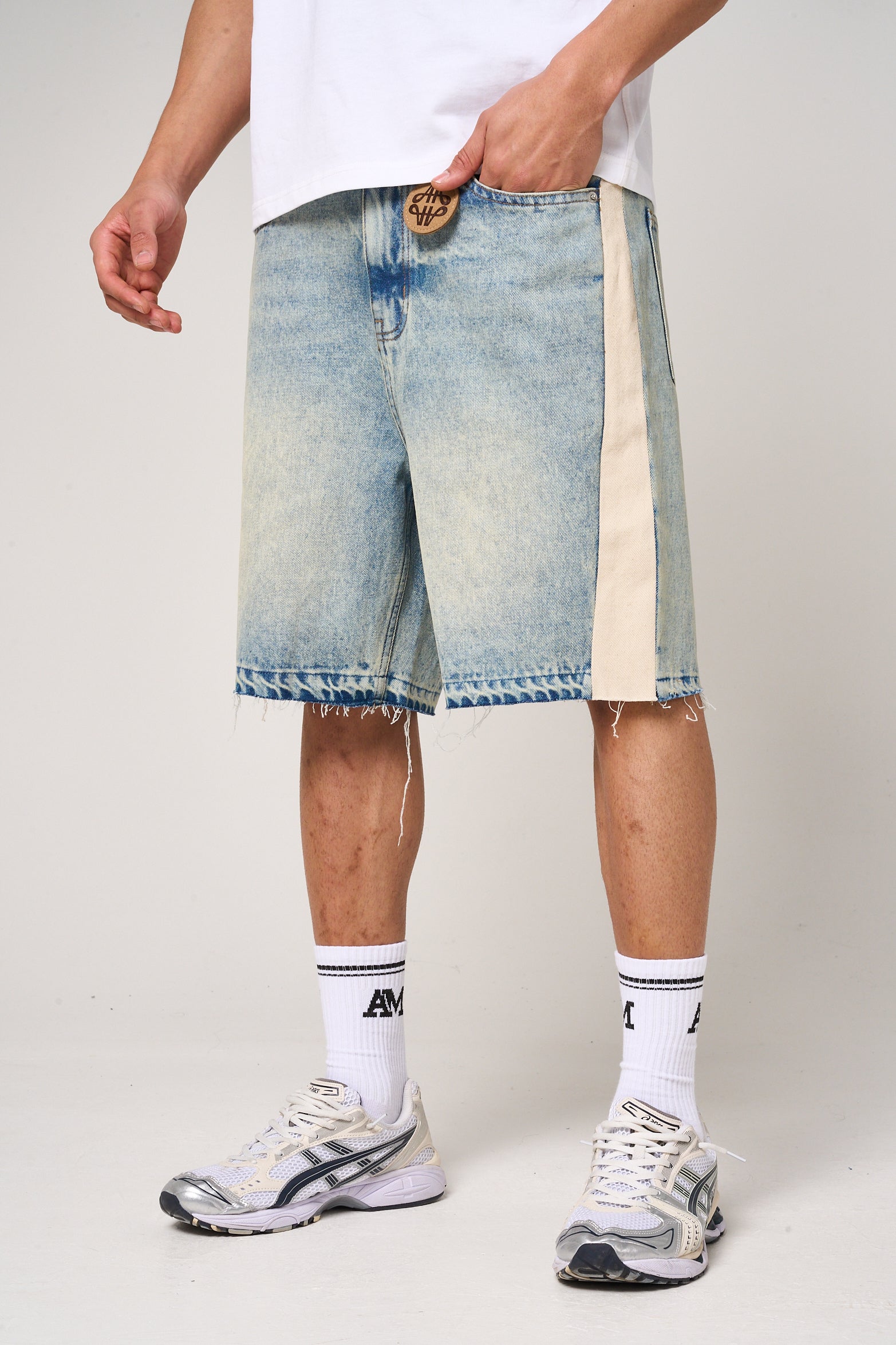 Maranello Tinted Blue Denim Shorts