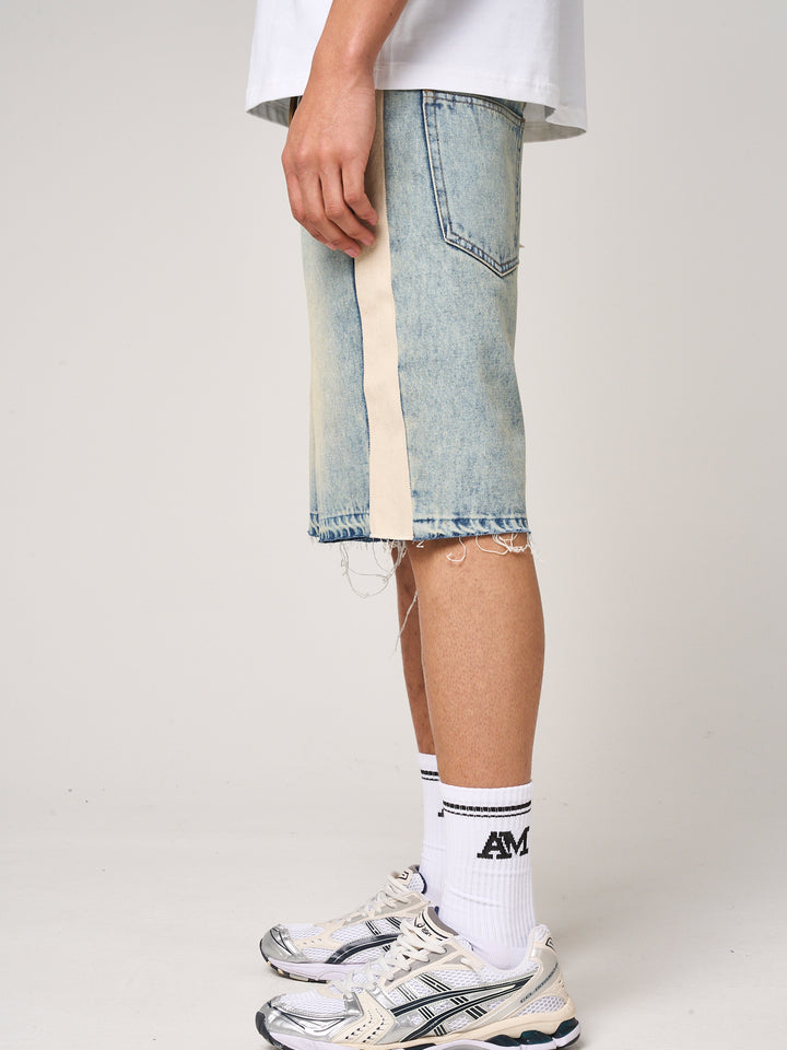 Maranello Tinted Blue Denim Shorts