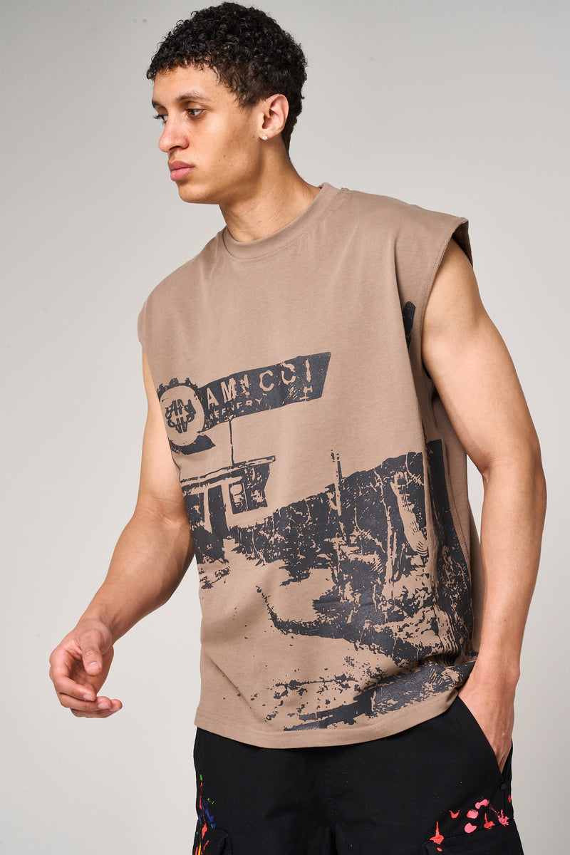 Route Sleeveless Graphic T