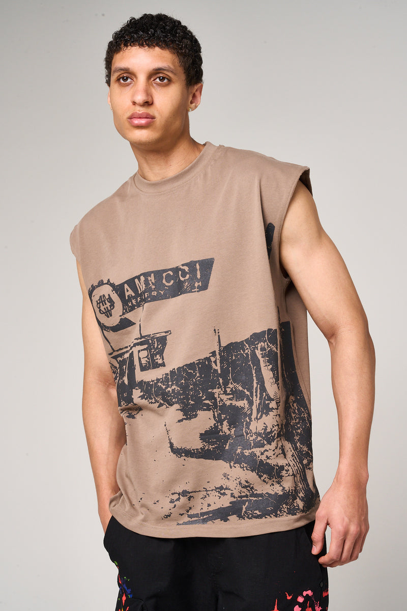 Route Sleeveless Graphic T