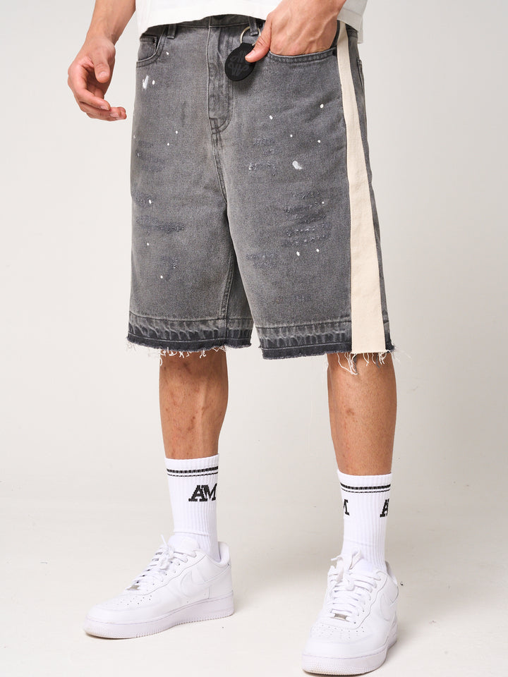 Maranello Grey Denim Shorts