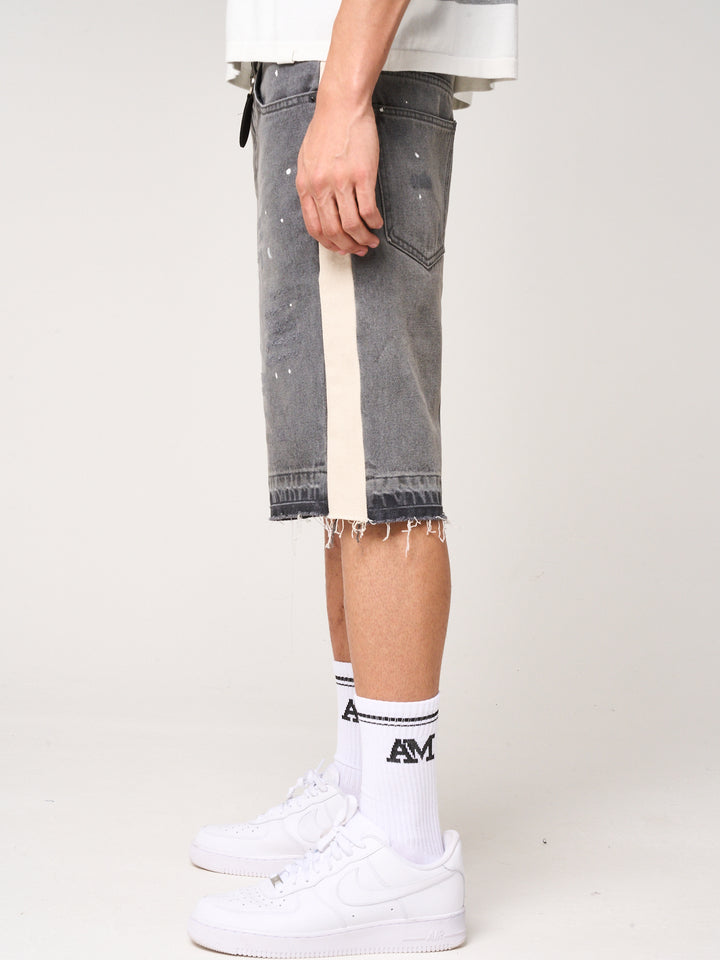 Maranello Grey Denim Shorts