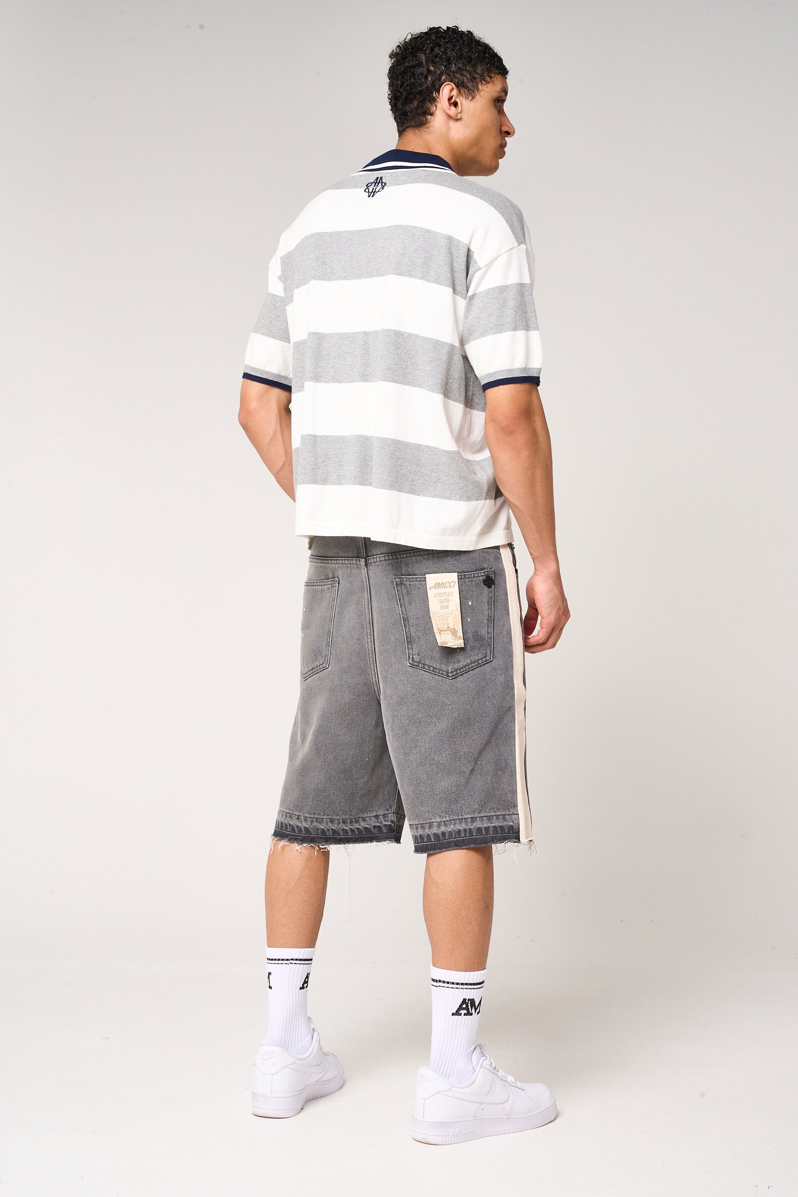 Maranello Grey Denim Shorts