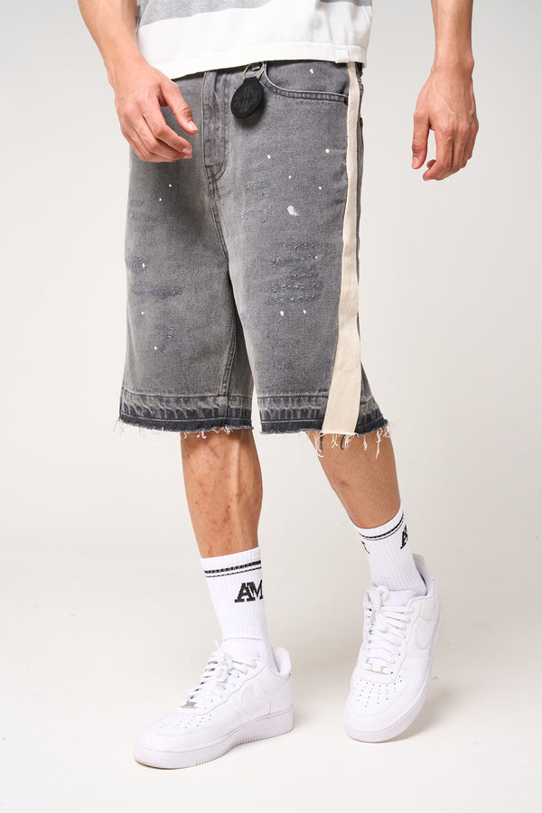 Maranello Grey Denim Shorts