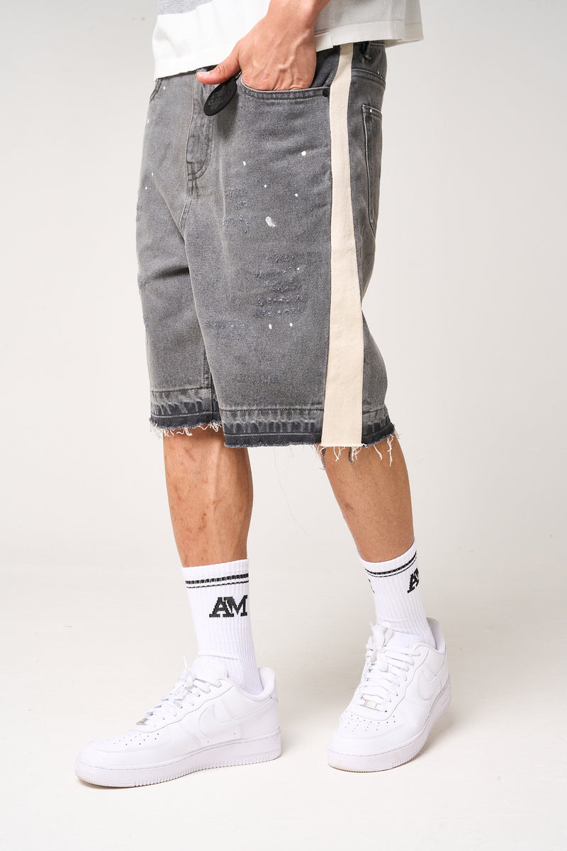 Maranello Grey Denim Shorts