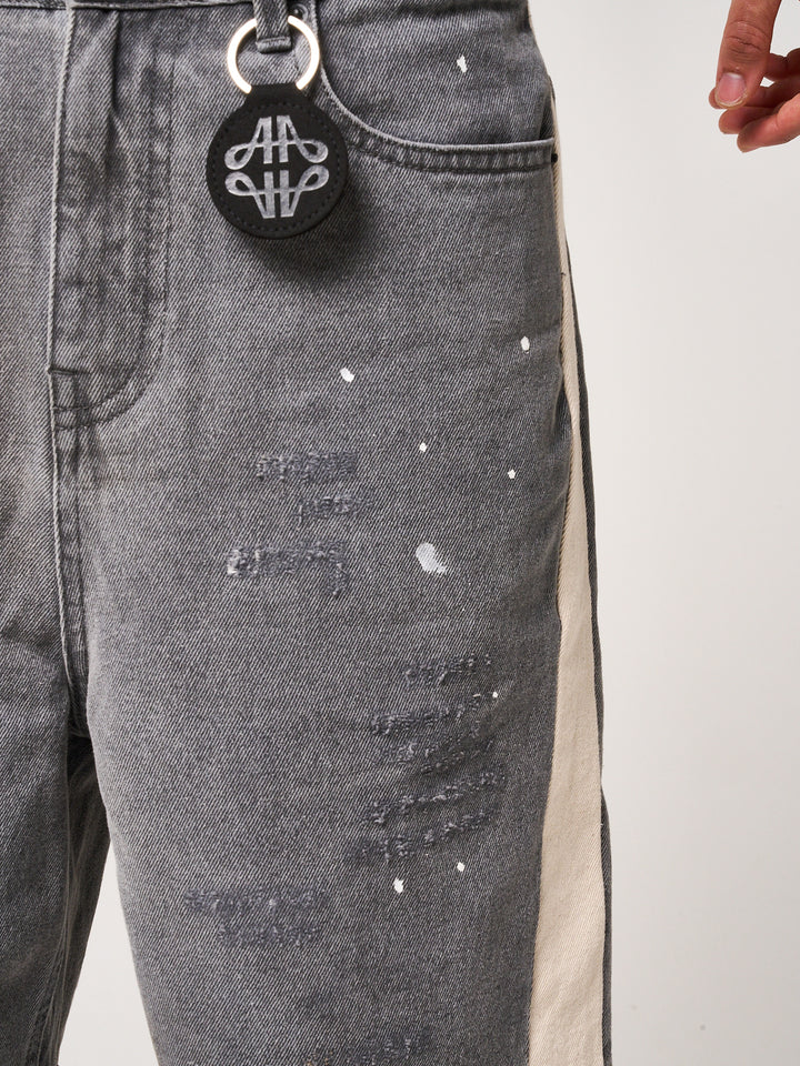 Maranello Grey Denim Shorts