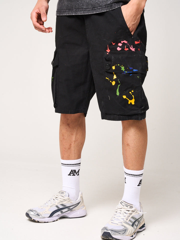 Colonel Cargo Shorts Black