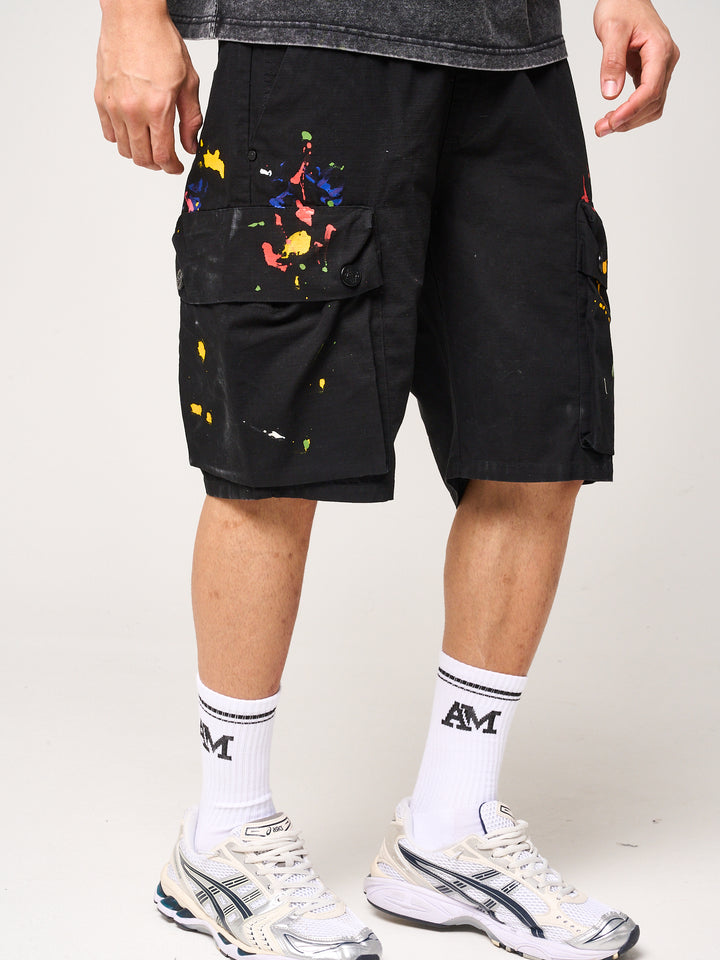 Colonel Cargo Shorts Black