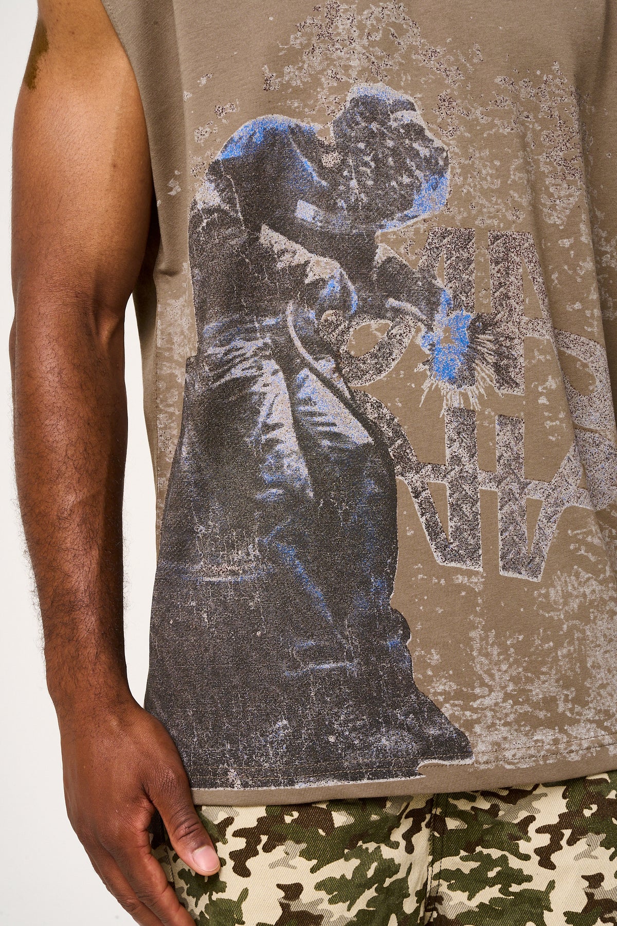 Route mouwloos t-shirt