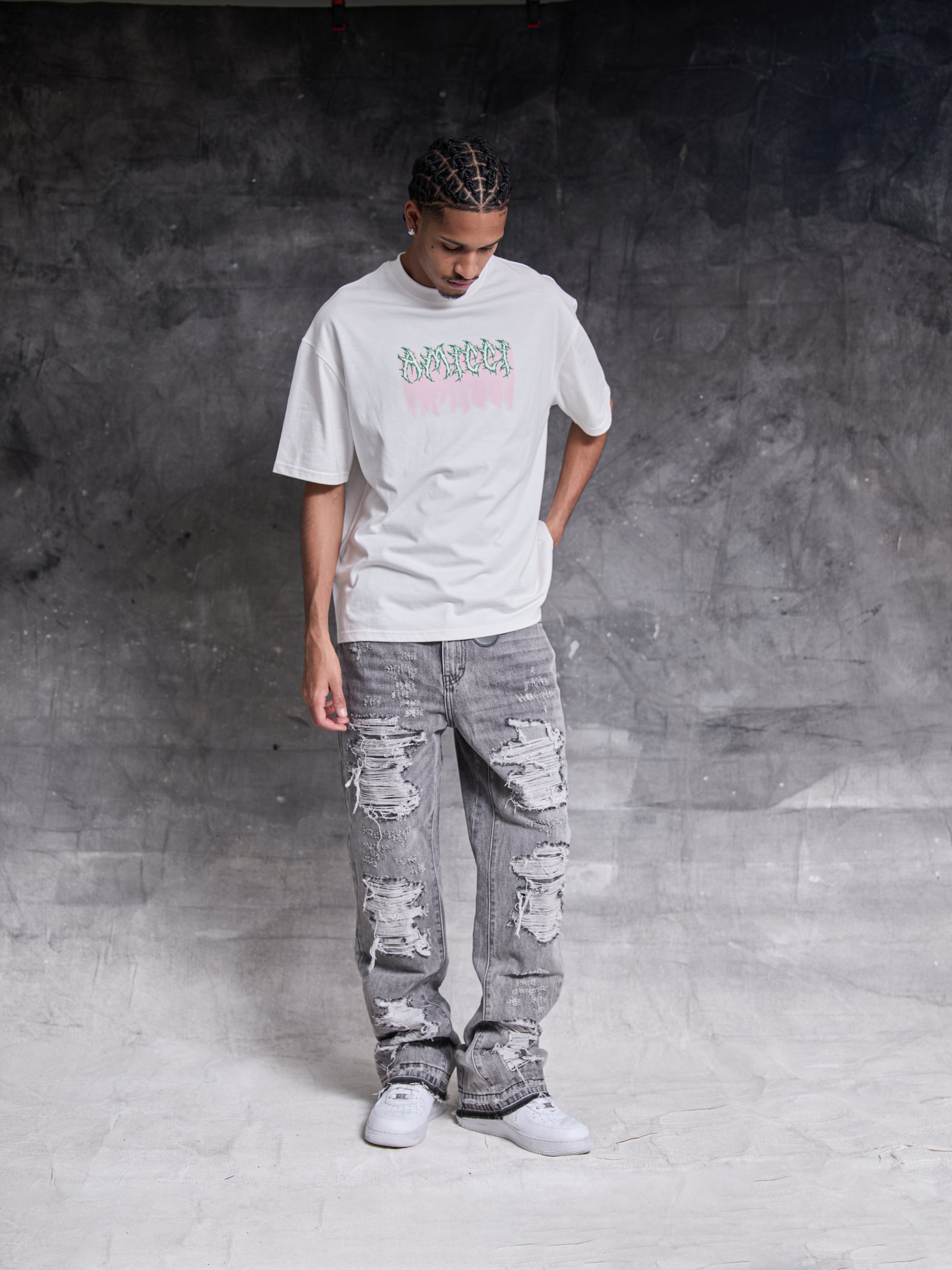 Sarrona Grey Washed Denim Jean