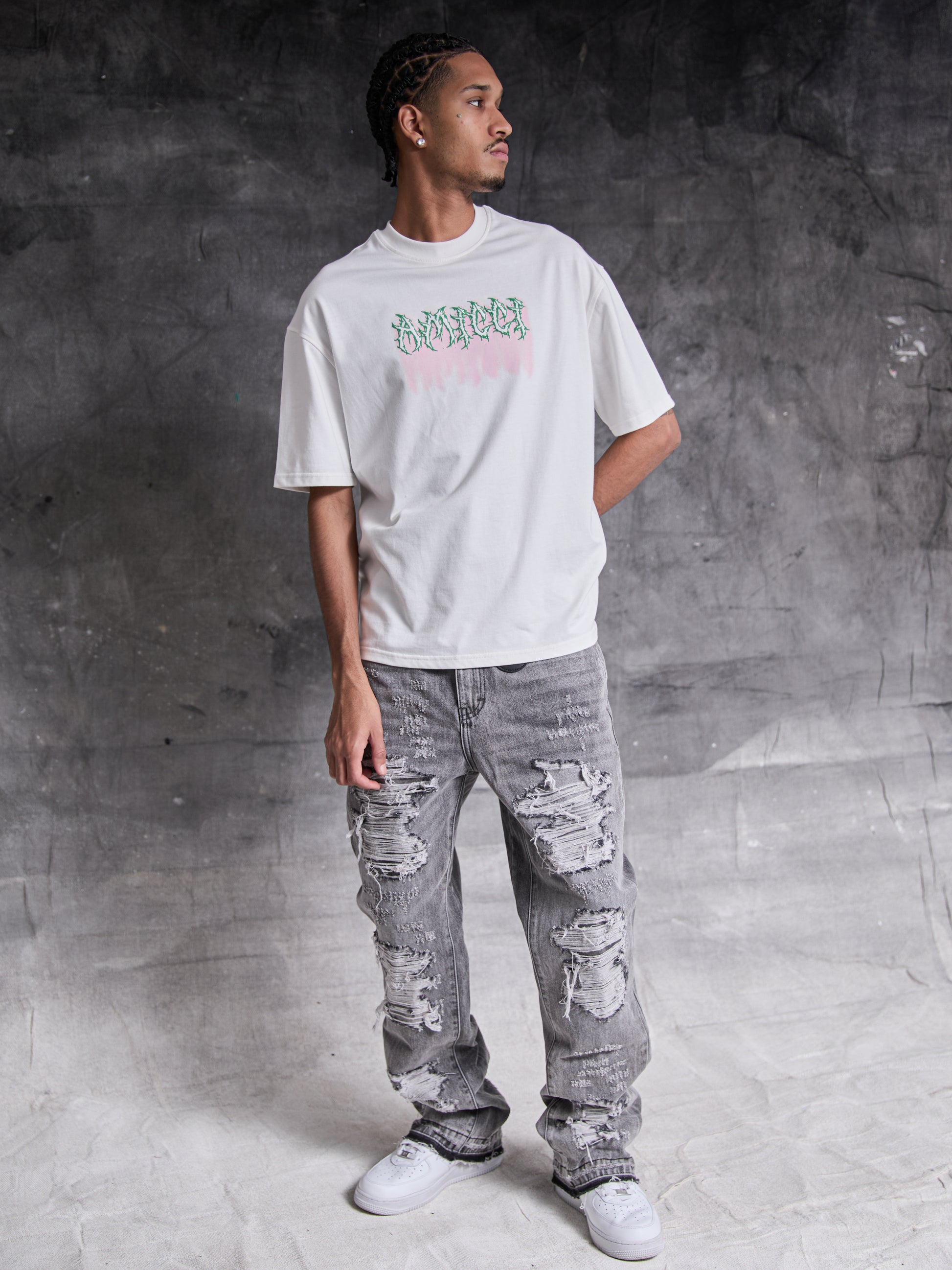 Sarrona Grey Washed Denim Jean