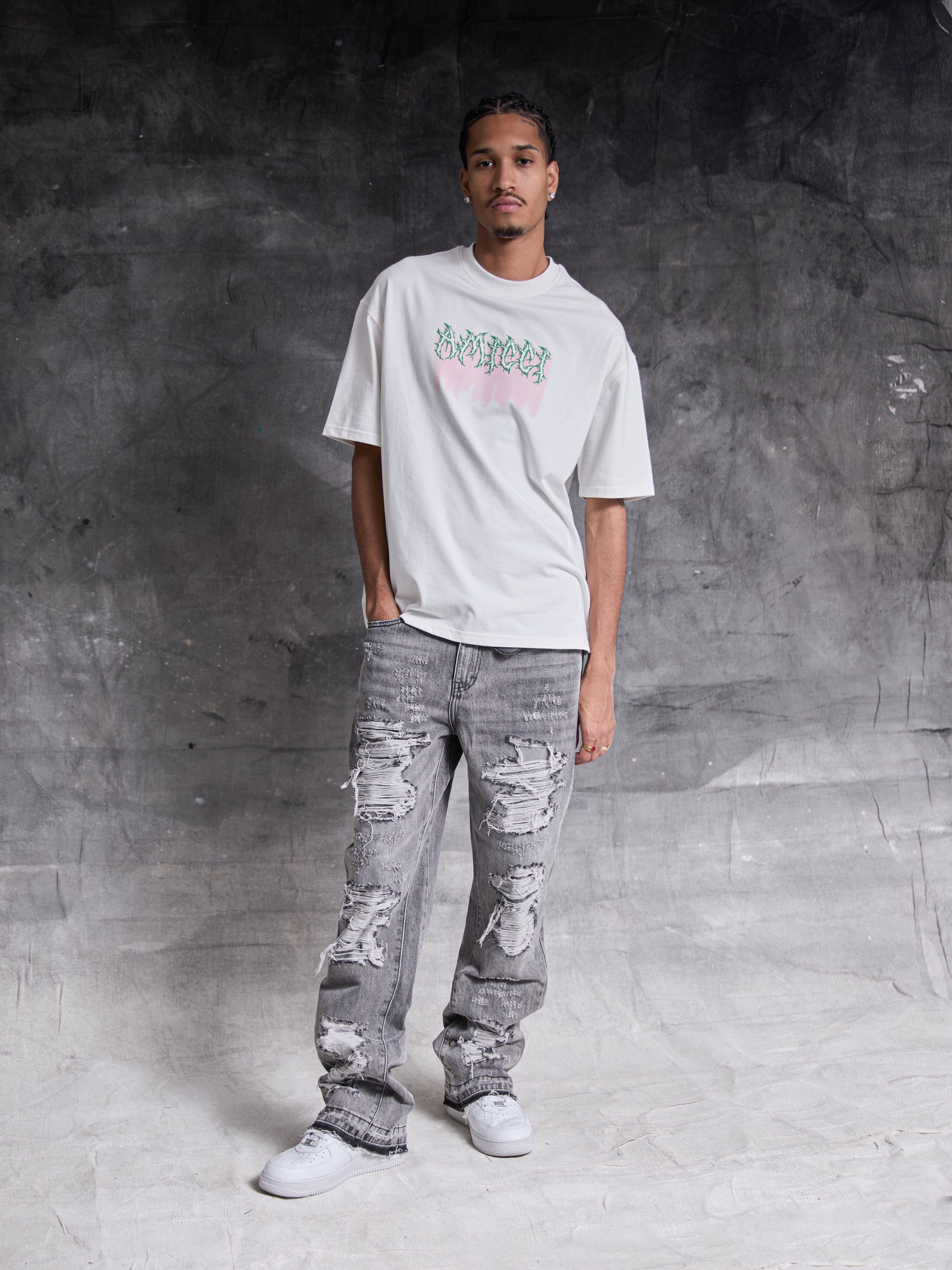 Sarrona Grey Washed Denim Jean