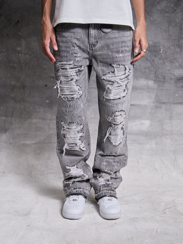 Sarrona Grijs Gewassen Denim Jeans