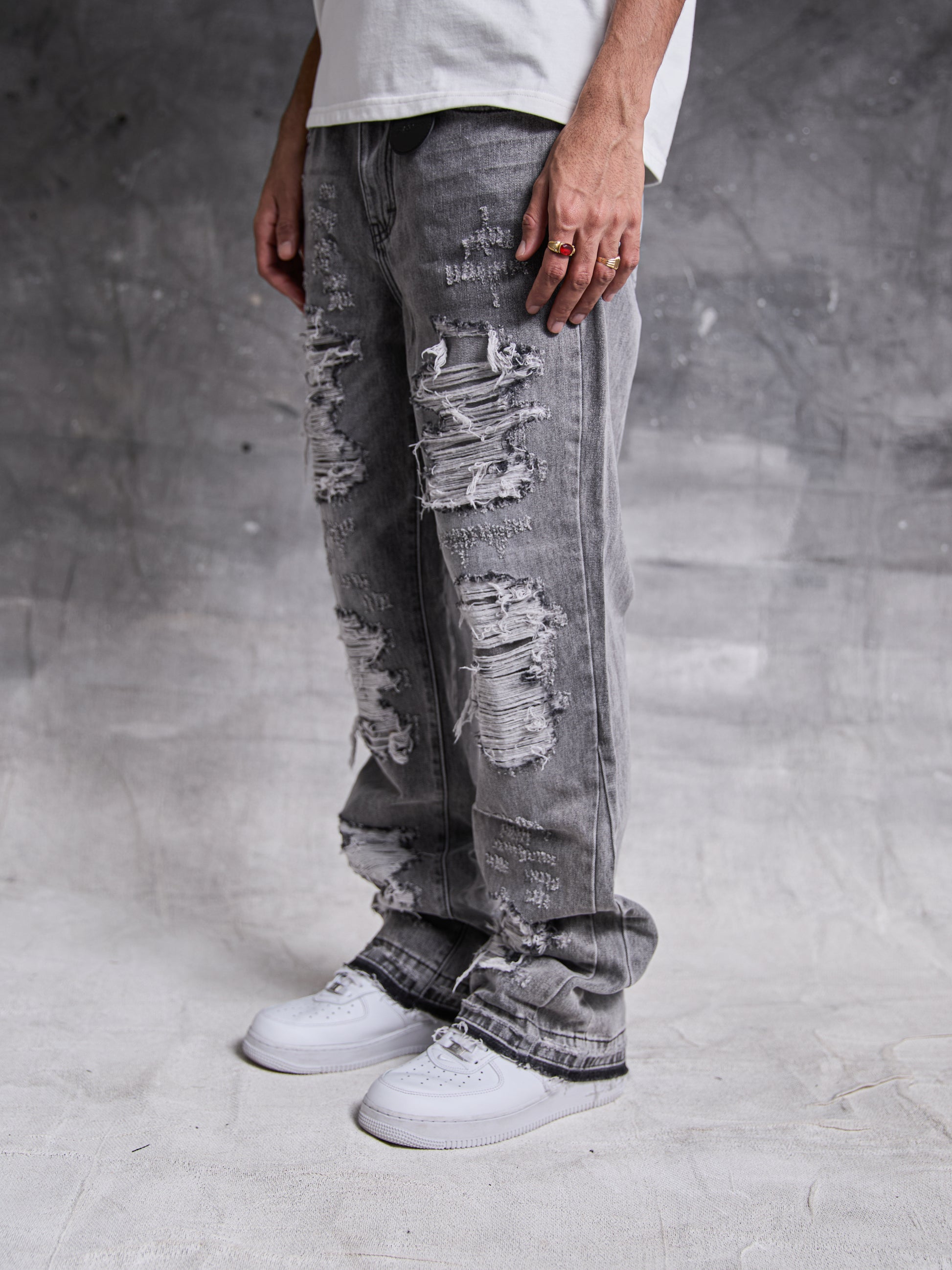 Sarrona Grey Washed Denim Jean