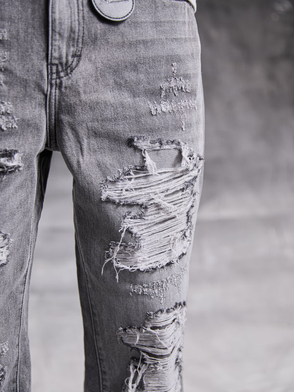 Sarrona Grijs Gewassen Denim Jeans