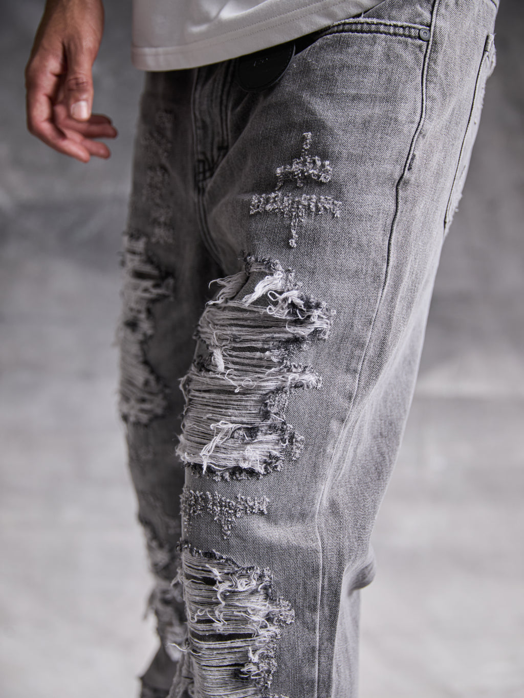 Sarrona Grey Washed Denim Jean