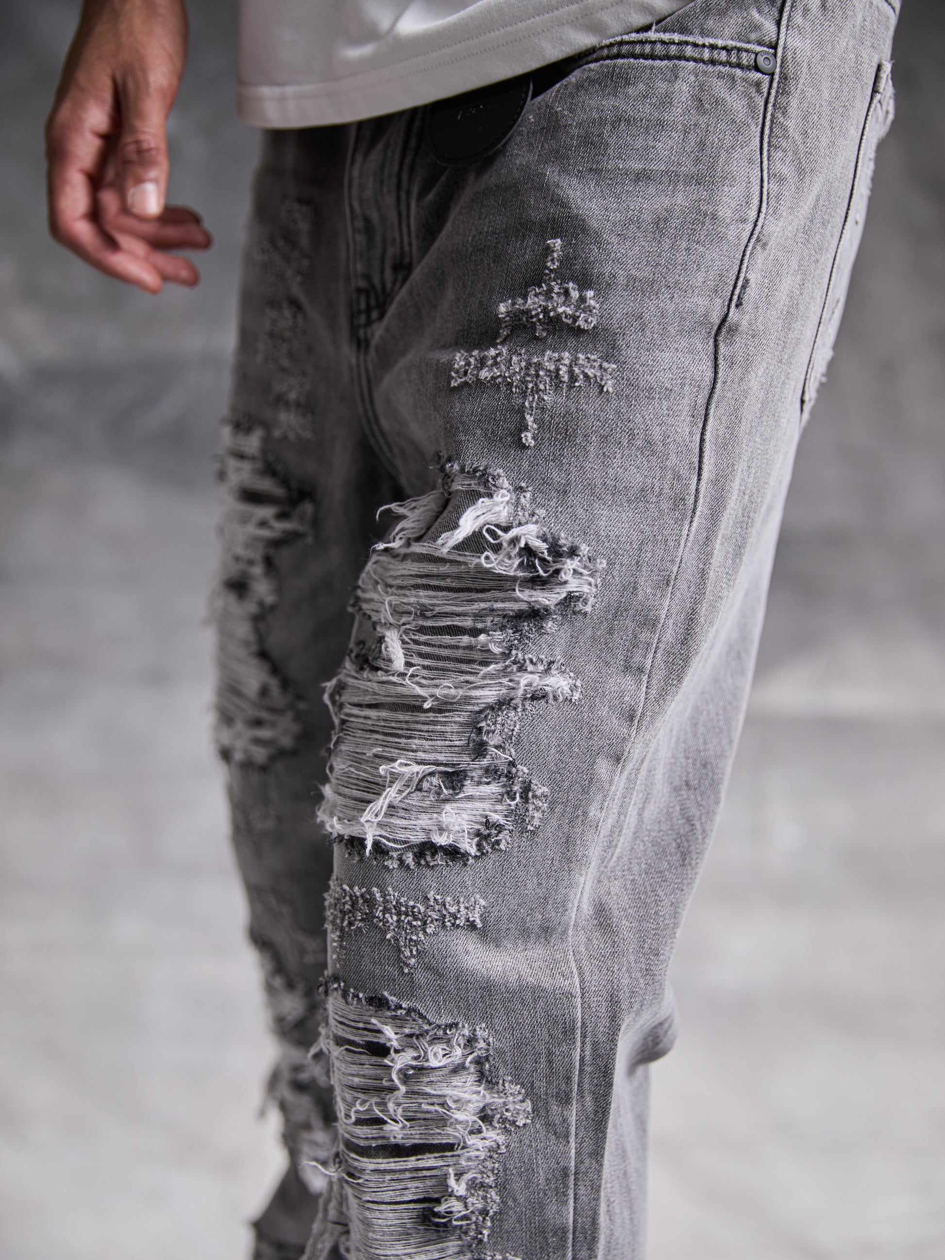 Sarrona Grey Washed Denim Jean