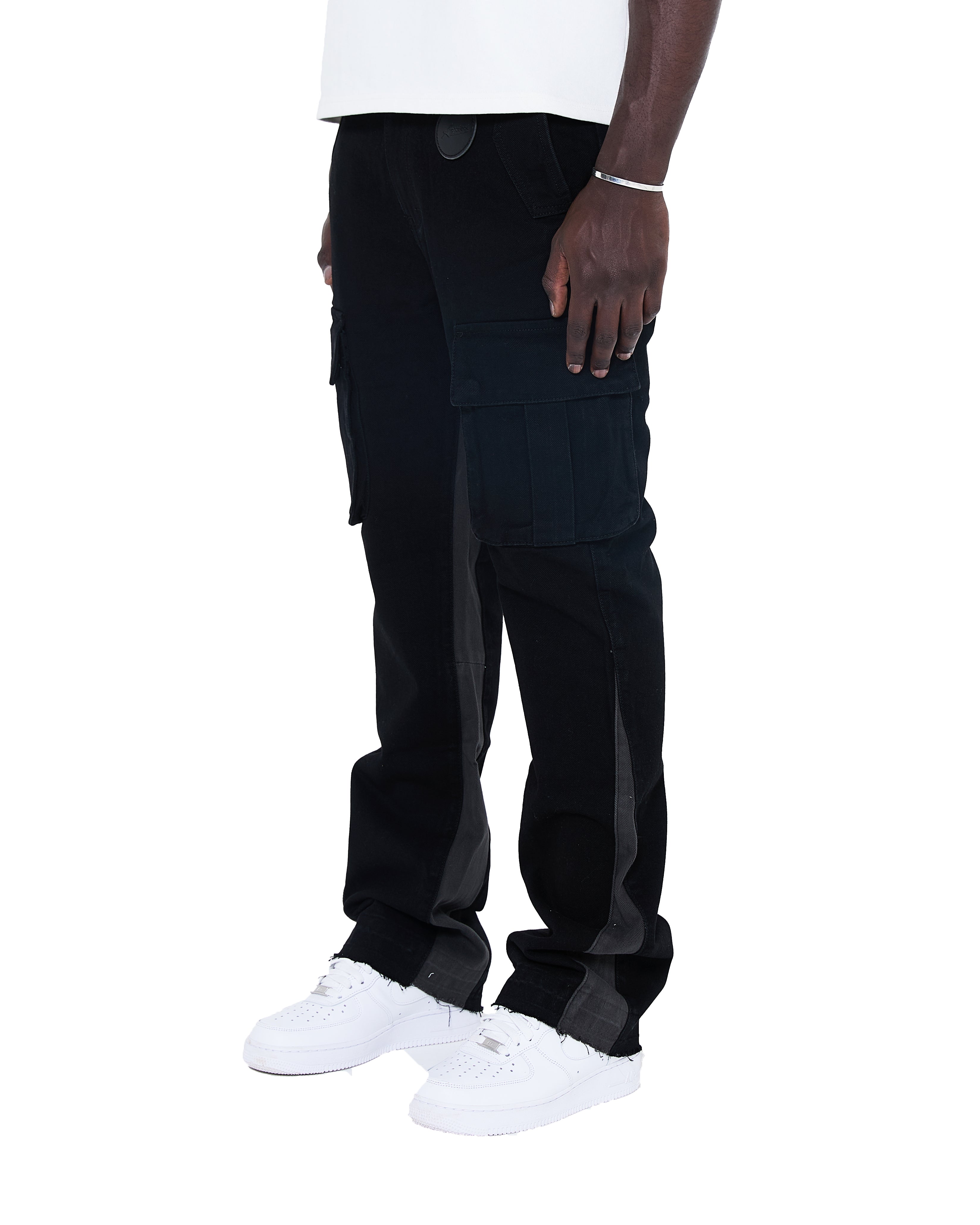 Renzo Flare Cargo Broek Zwart