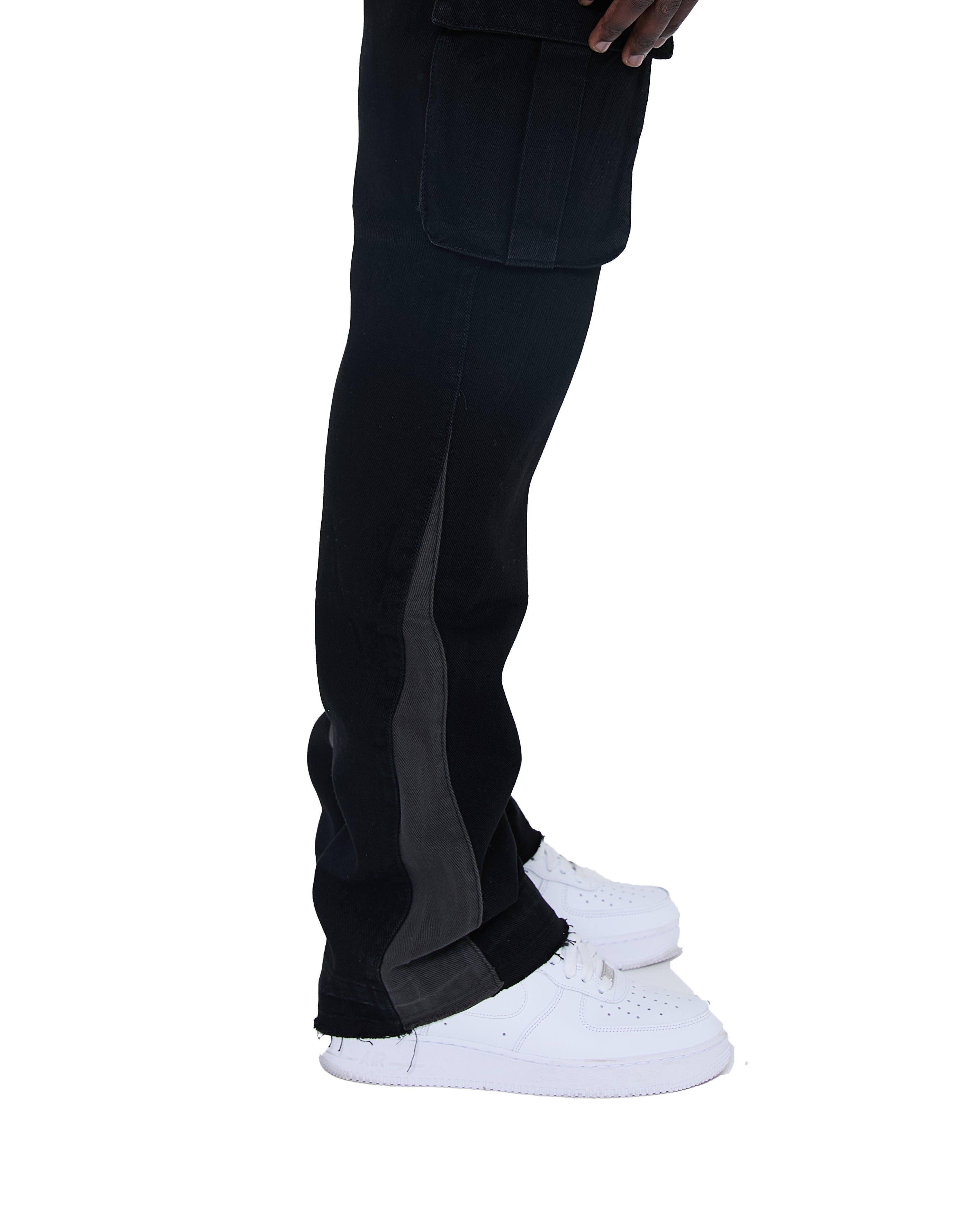 Renzo Flare Cargo Broek Zwart