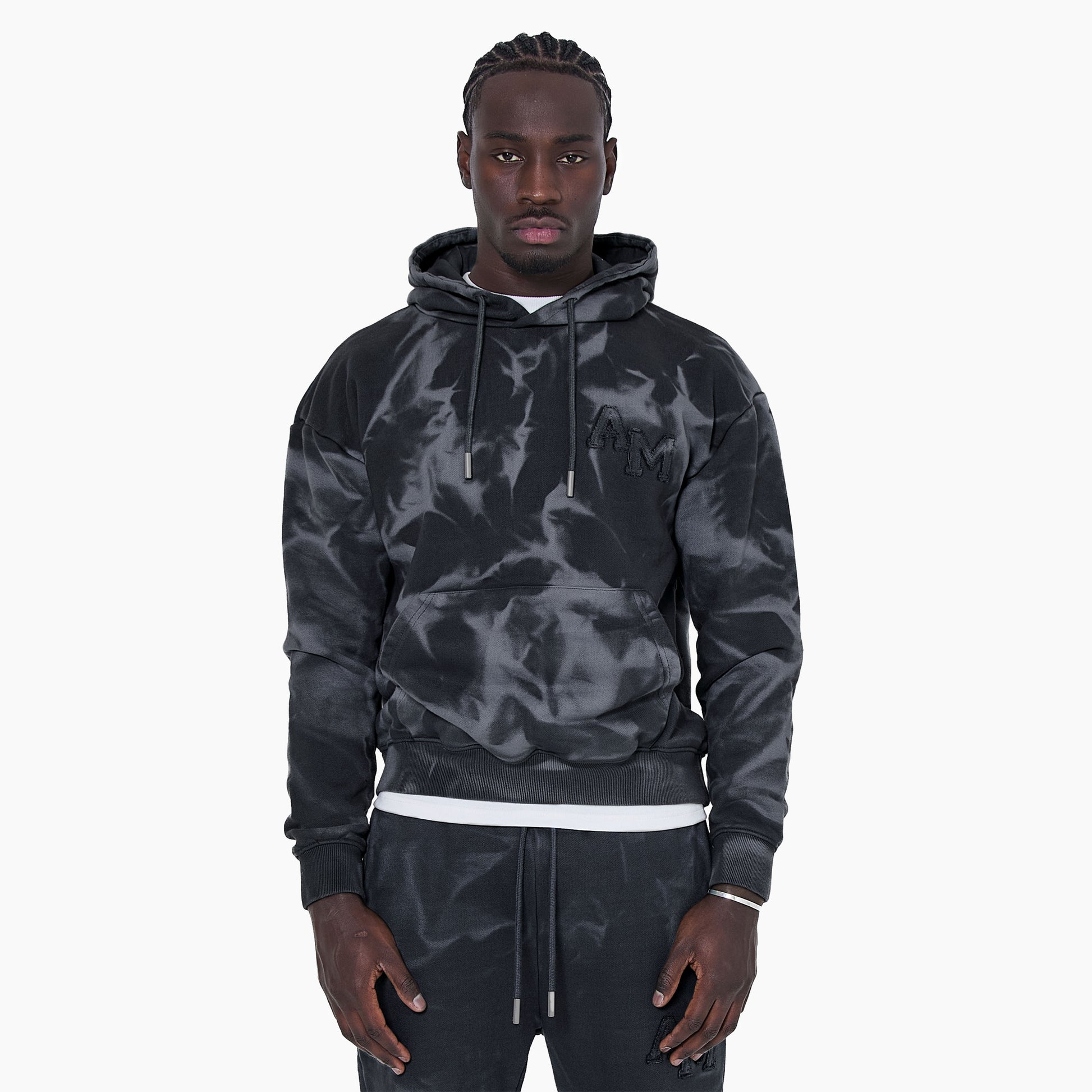 Rezaro Cool Grey Gewassen Hoodie