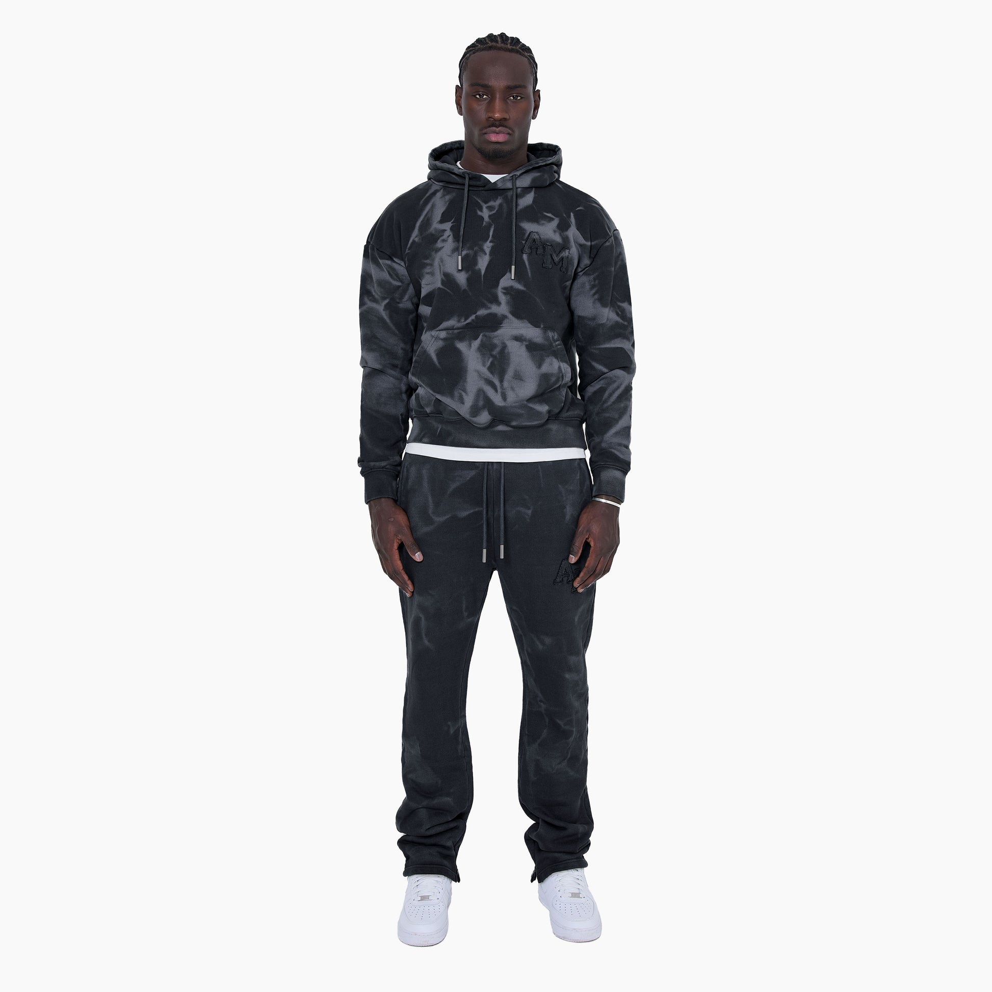 Rezaro Cool Grey Gewassen Hoodie