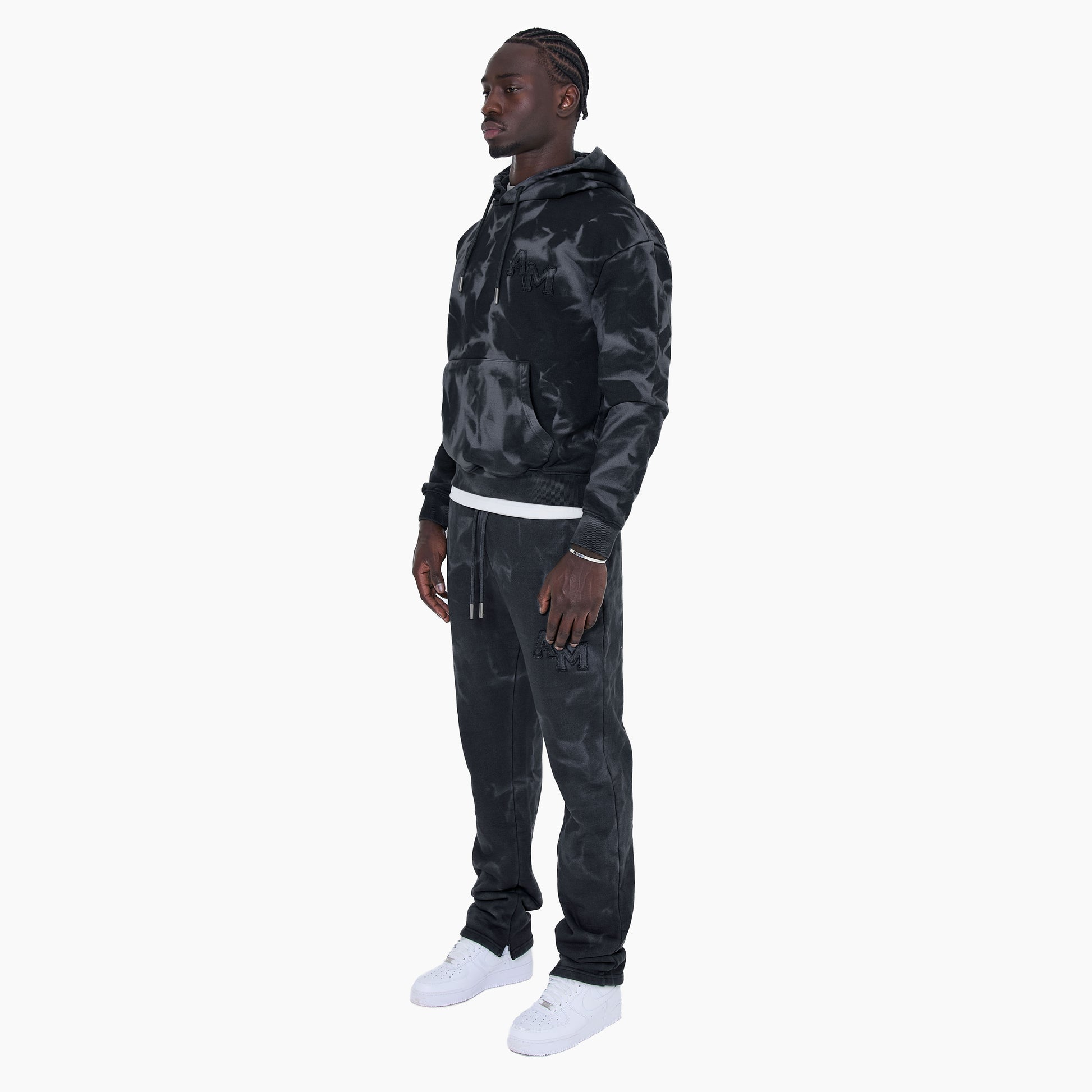 Rezaro Cool Grey Gewassen Hoodie