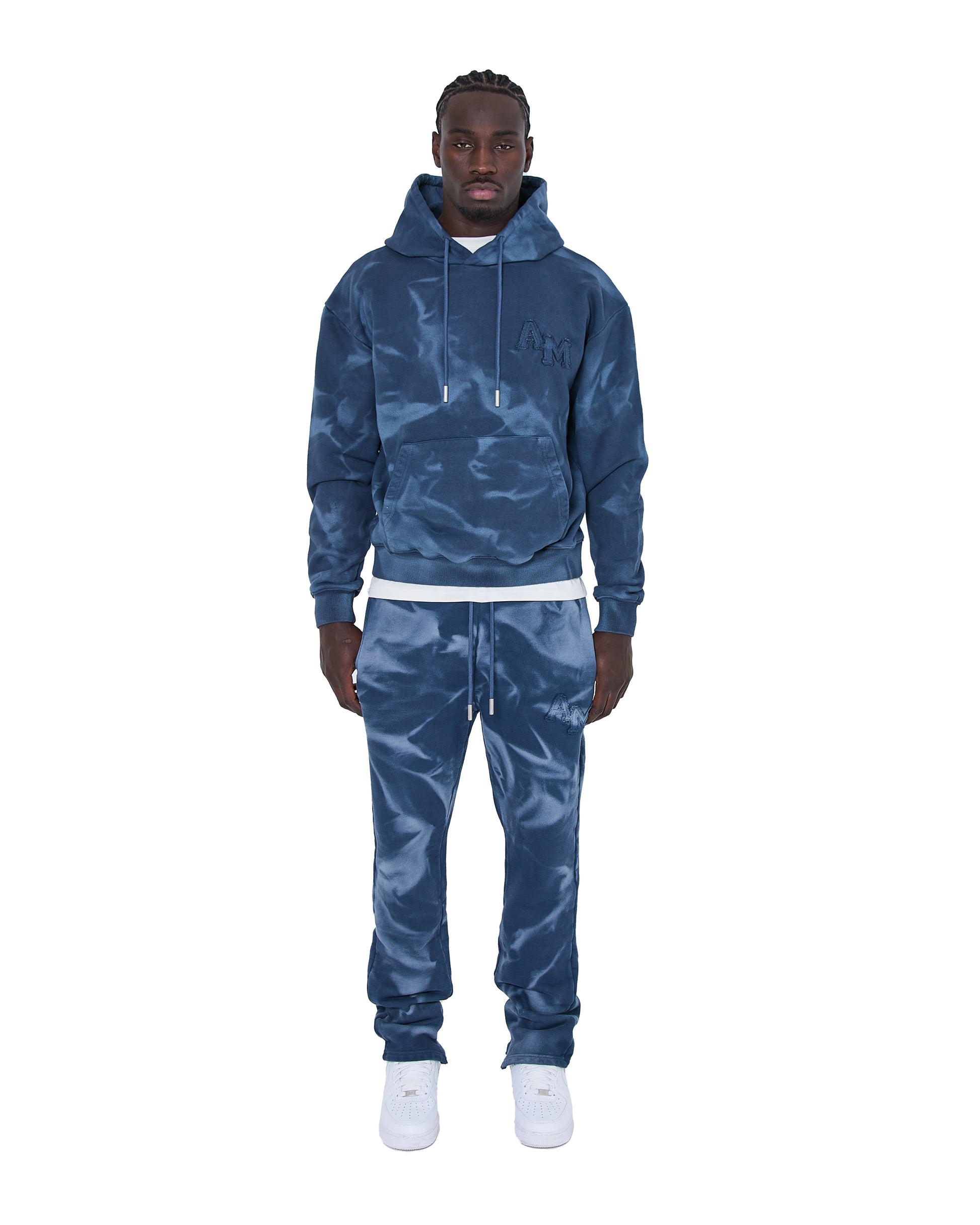 Rezaro Gewassen Hoodie Marine