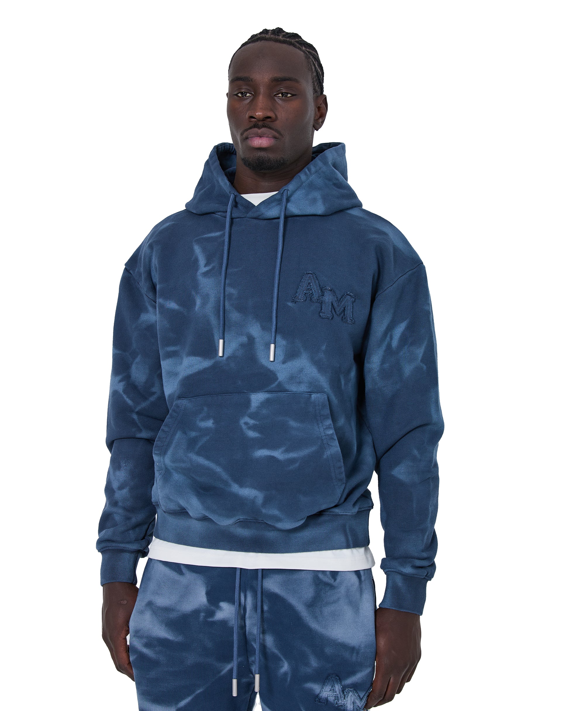 Rezaro Gewassen Hoodie Marine