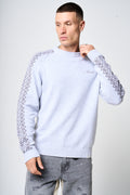 Trento Grey Logo Knitted Sweatshirt