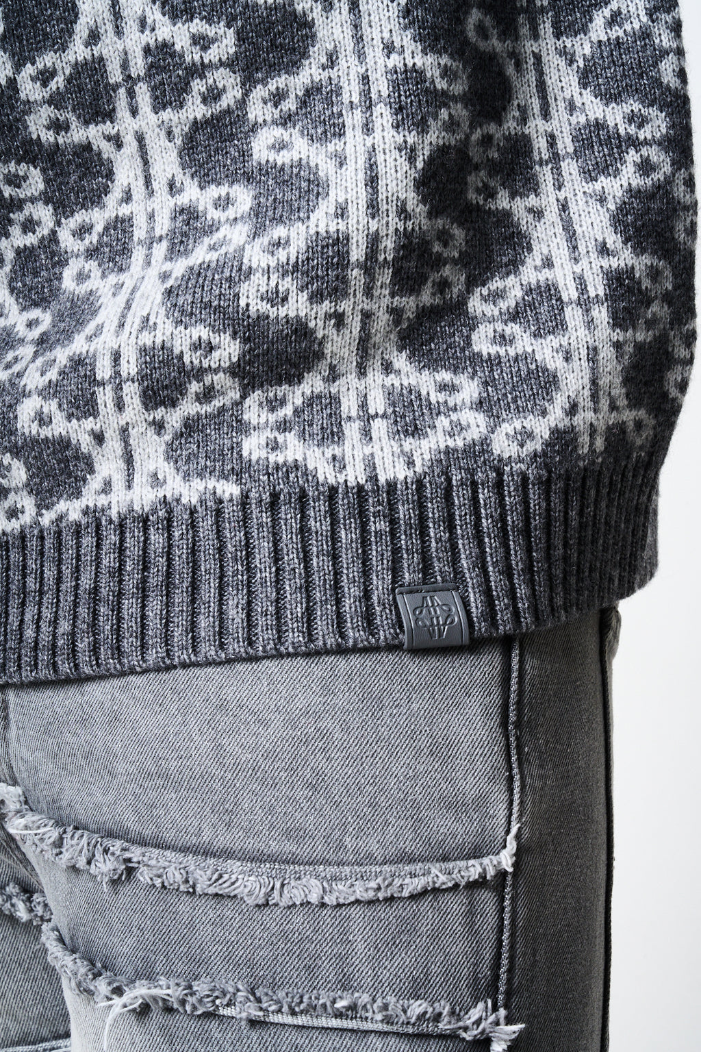 Pasquale Grey Knitted Sweatshirt