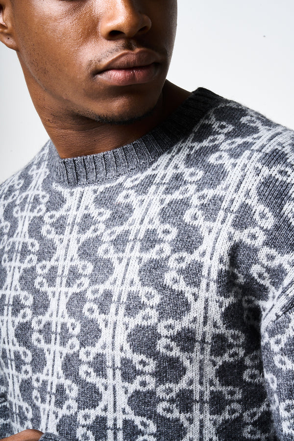 Pasquale Grey Knitted Sweatshirt