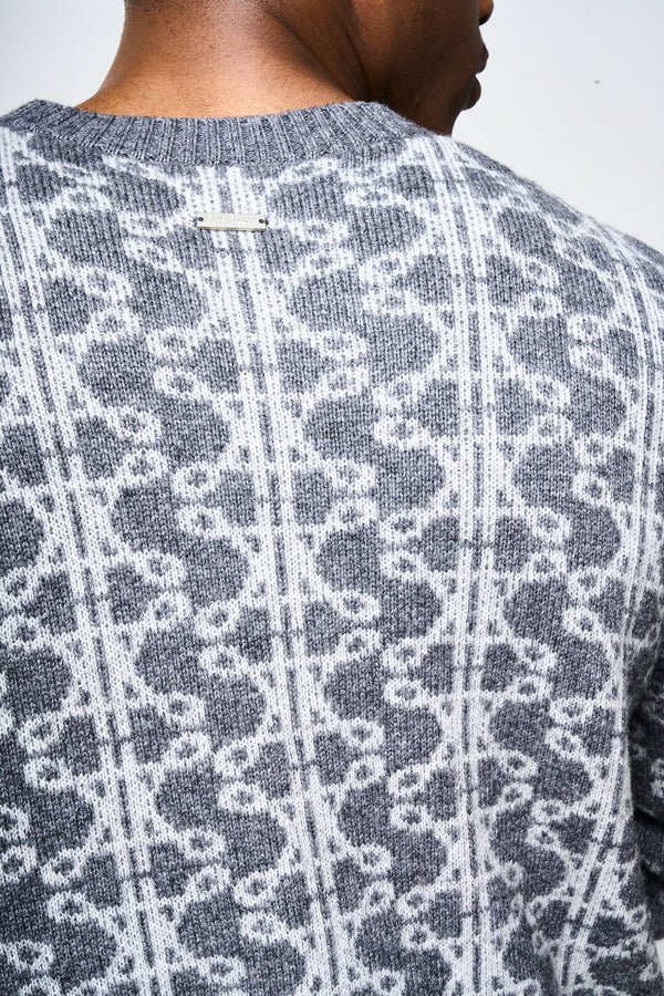 Pasquale Grey Knitted Sweatshirt