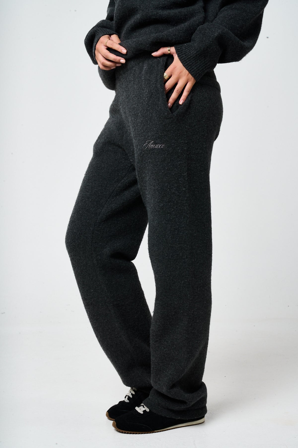 Dexter grijsgebreide joggingbroek